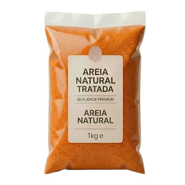 Areia Natural Tratada 1kg Atóxica e Antialérgica para Atividades Sensoriais