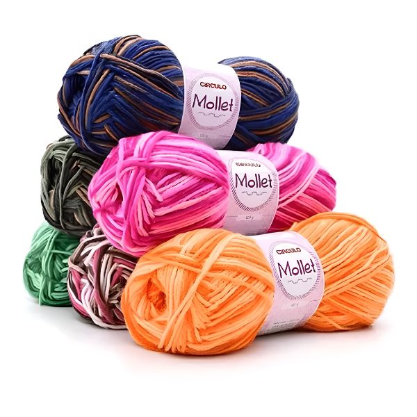 Lã Mollet Círculo 40g Multicor – Novelo Fio de Acrílico
